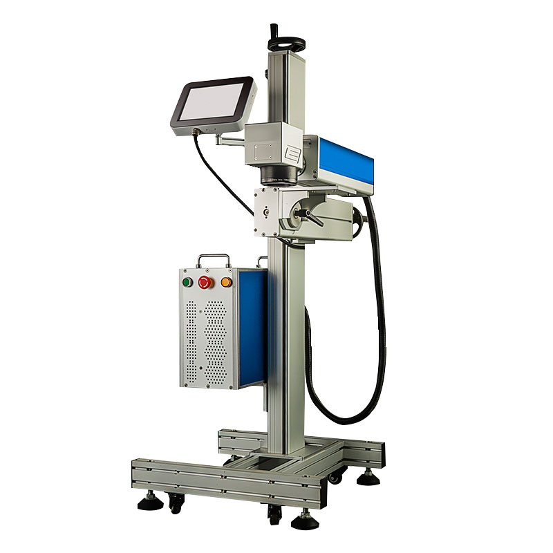 Flying fiber laser marking machine